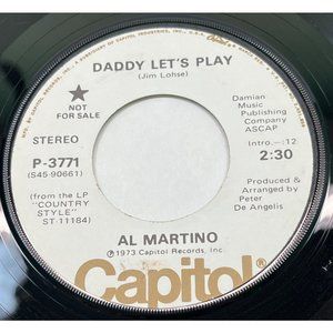 Al Martino Daddy Let's Play / Mary Go Lightly 45 Pop Promo Capitol 3771